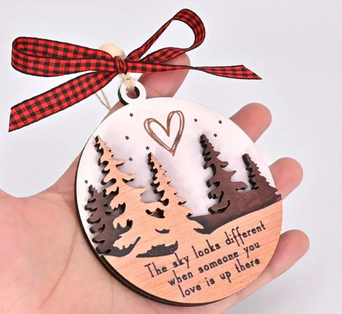 Memorial Keepsake Ornament - "The Sky Looks Different" - Ships Free