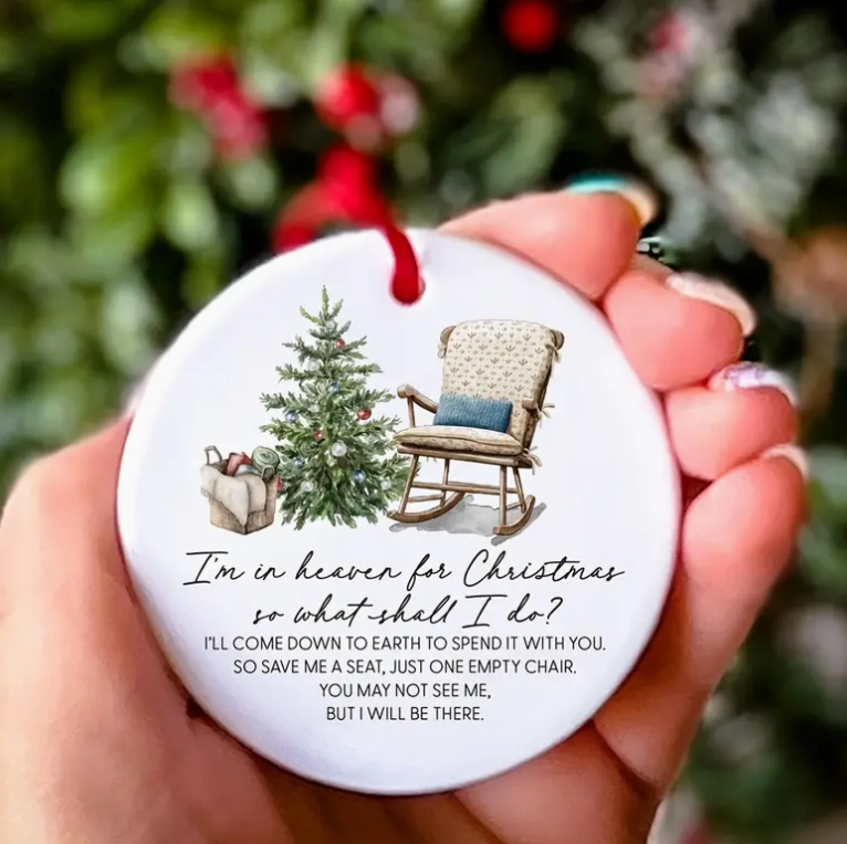 Christmas in Heaven Small Ornament - Keepsake Memorial Gift